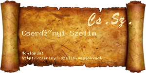 Cserényi Szelim névjegykártya